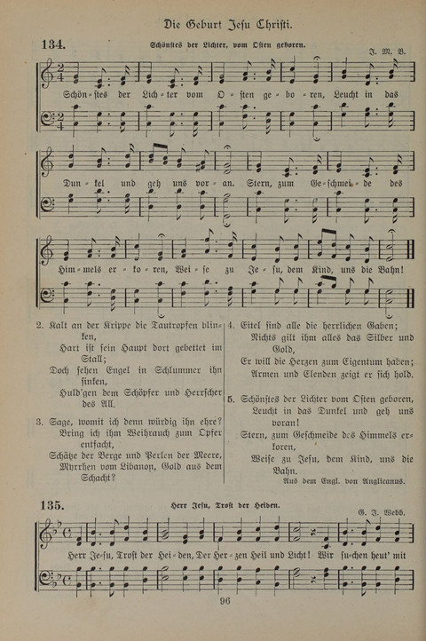 Gesangbuch der Evangelischen Gemeinschaft: für öffentlichen und häuslichen Gottesdient page 96