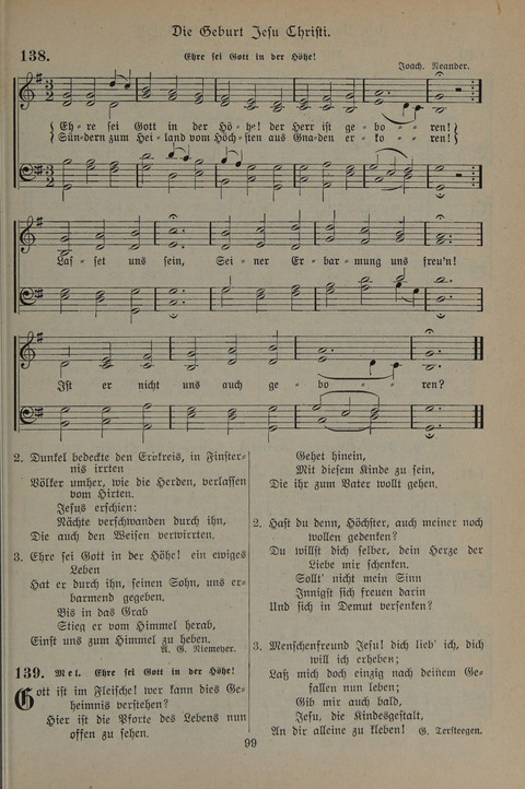 Gesangbuch der Evangelischen Gemeinschaft: für öffentlichen und häuslichen Gottesdient page 99
