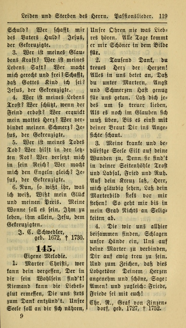 Gesangbuch der Evangelischen Kirche: herausgegeben von der Deutschen Evangelischen Synode von Nord-Amerika page 119