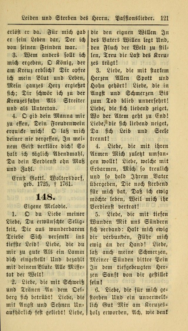 Gesangbuch der Evangelischen Kirche: herausgegeben von der Deutschen Evangelischen Synode von Nord-Amerika page 121