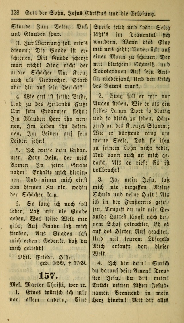 Gesangbuch der Evangelischen Kirche: herausgegeben von der Deutschen Evangelischen Synode von Nord-Amerika page 128