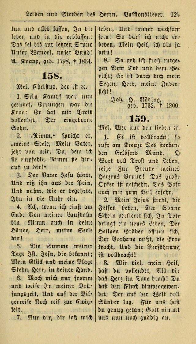Gesangbuch der Evangelischen Kirche: herausgegeben von der Deutschen Evangelischen Synode von Nord-Amerika page 129