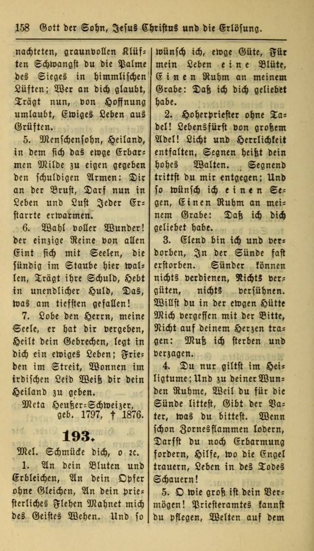 Gesangbuch der Evangelischen Kirche: herausgegeben von der Deutschen Evangelischen Synode von Nord-Amerika page 158