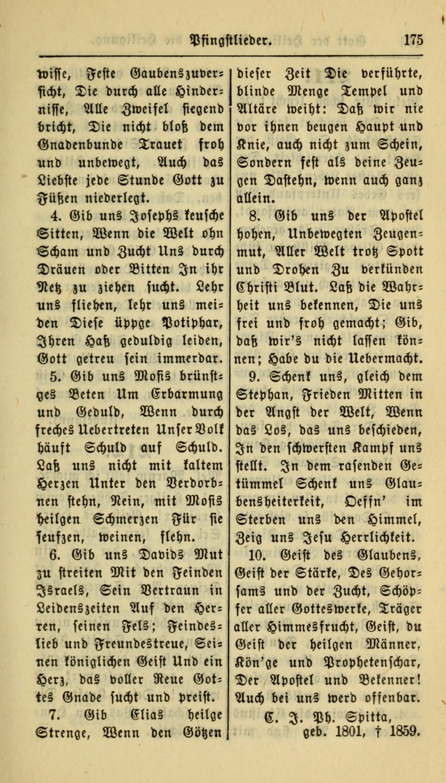 Gesangbuch der Evangelischen Kirche: herausgegeben von der Deutschen Evangelischen Synode von Nord-Amerika page 175