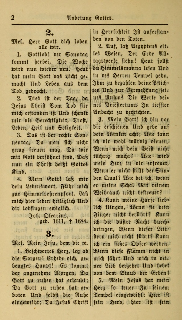 Gesangbuch der Evangelischen Kirche: herausgegeben von der Deutschen Evangelischen Synode von Nord-Amerika page 2