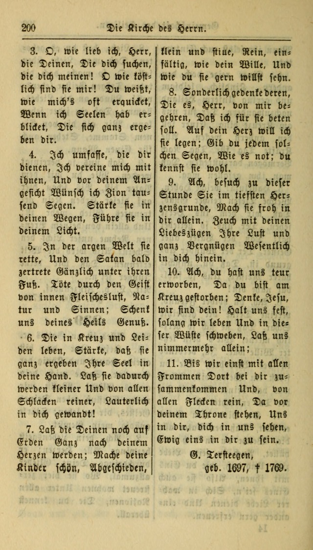 Gesangbuch der Evangelischen Kirche: herausgegeben von der Deutschen Evangelischen Synode von Nord-Amerika page 200