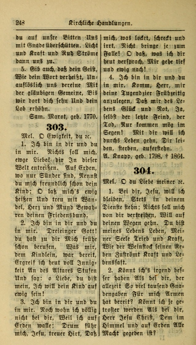 Gesangbuch der Evangelischen Kirche: herausgegeben von der Deutschen Evangelischen Synode von Nord-Amerika page 248
