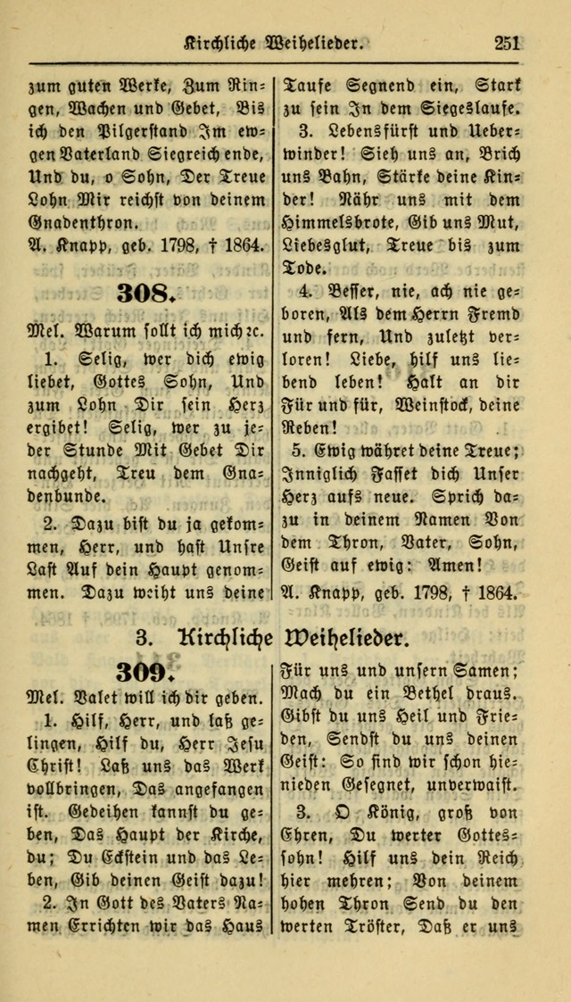 Gesangbuch der Evangelischen Kirche: herausgegeben von der Deutschen Evangelischen Synode von Nord-Amerika page 251