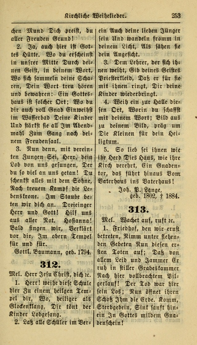 Gesangbuch der Evangelischen Kirche: herausgegeben von der Deutschen Evangelischen Synode von Nord-Amerika page 253