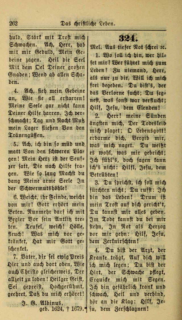 Gesangbuch der Evangelischen Kirche: herausgegeben von der Deutschen Evangelischen Synode von Nord-Amerika page 262