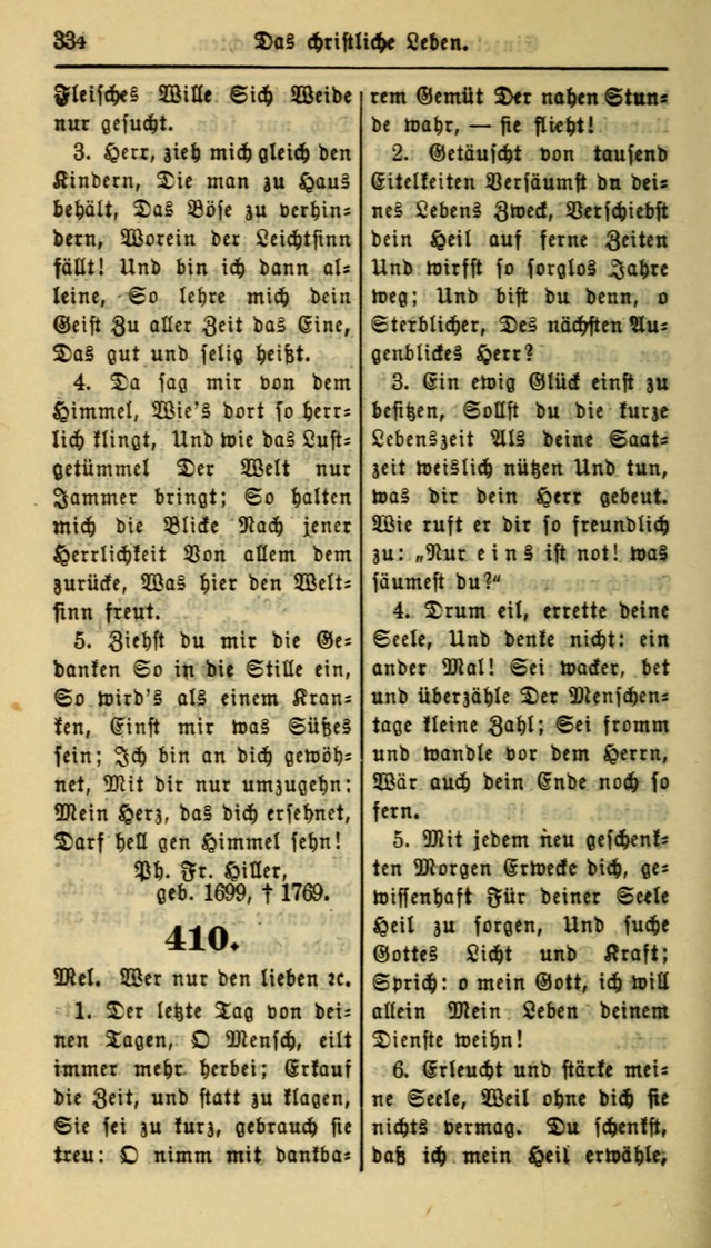 Gesangbuch der Evangelischen Kirche: herausgegeben von der Deutschen Evangelischen Synode von Nord-Amerika page 334