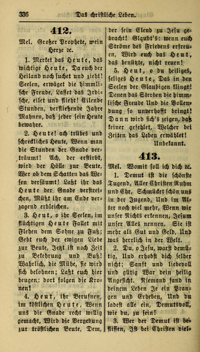 Gesangbuch der Evangelischen Kirche: herausgegeben von der Deutschen Evangelischen Synode von Nord-Amerika page 336