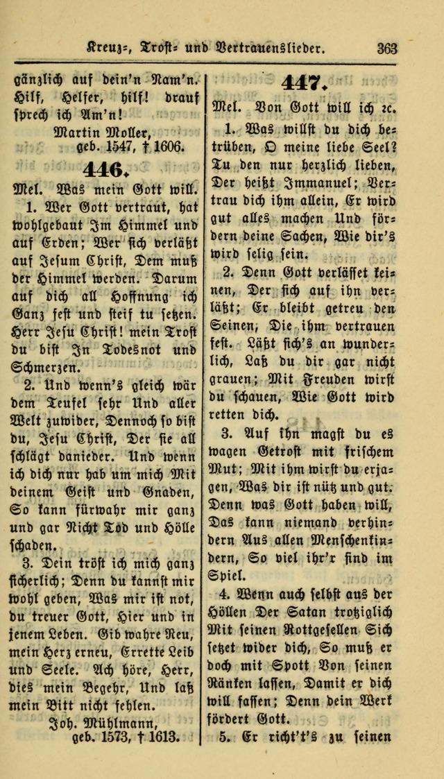 Gesangbuch der Evangelischen Kirche: herausgegeben von der Deutschen Evangelischen Synode von Nord-Amerika page 363