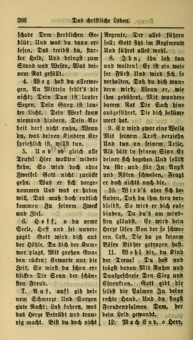 Gesangbuch der Evangelischen Kirche: herausgegeben von der Deutschen Evangelischen Synode von Nord-Amerika page 366