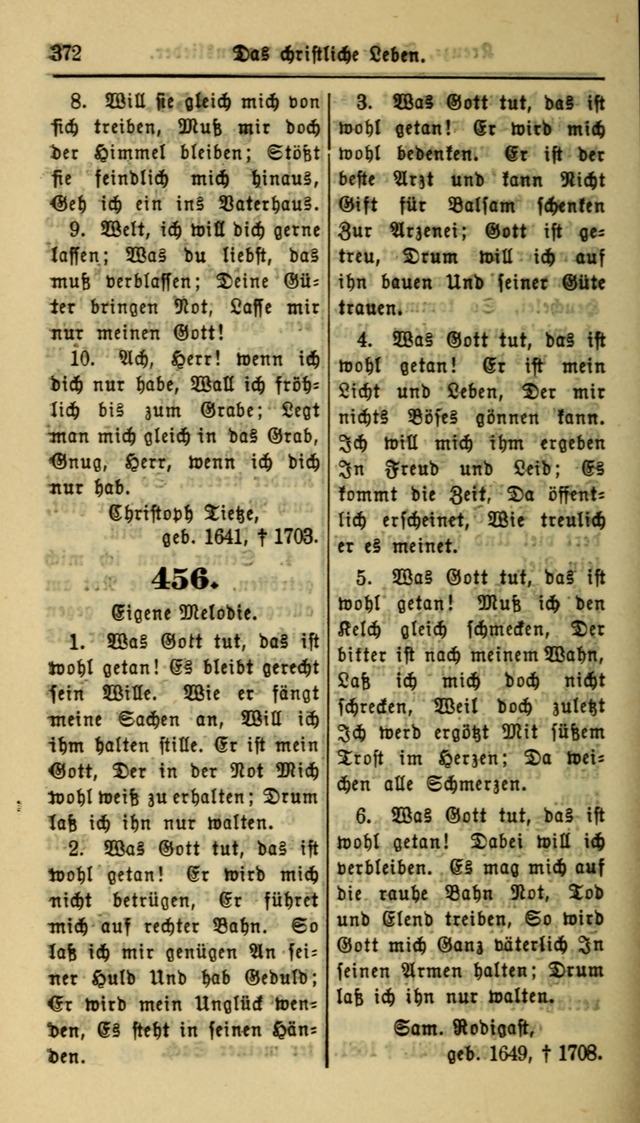Gesangbuch der Evangelischen Kirche: herausgegeben von der Deutschen Evangelischen Synode von Nord-Amerika page 372