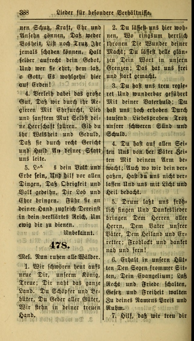 Gesangbuch der Evangelischen Kirche: herausgegeben von der Deutschen Evangelischen Synode von Nord-Amerika page 388