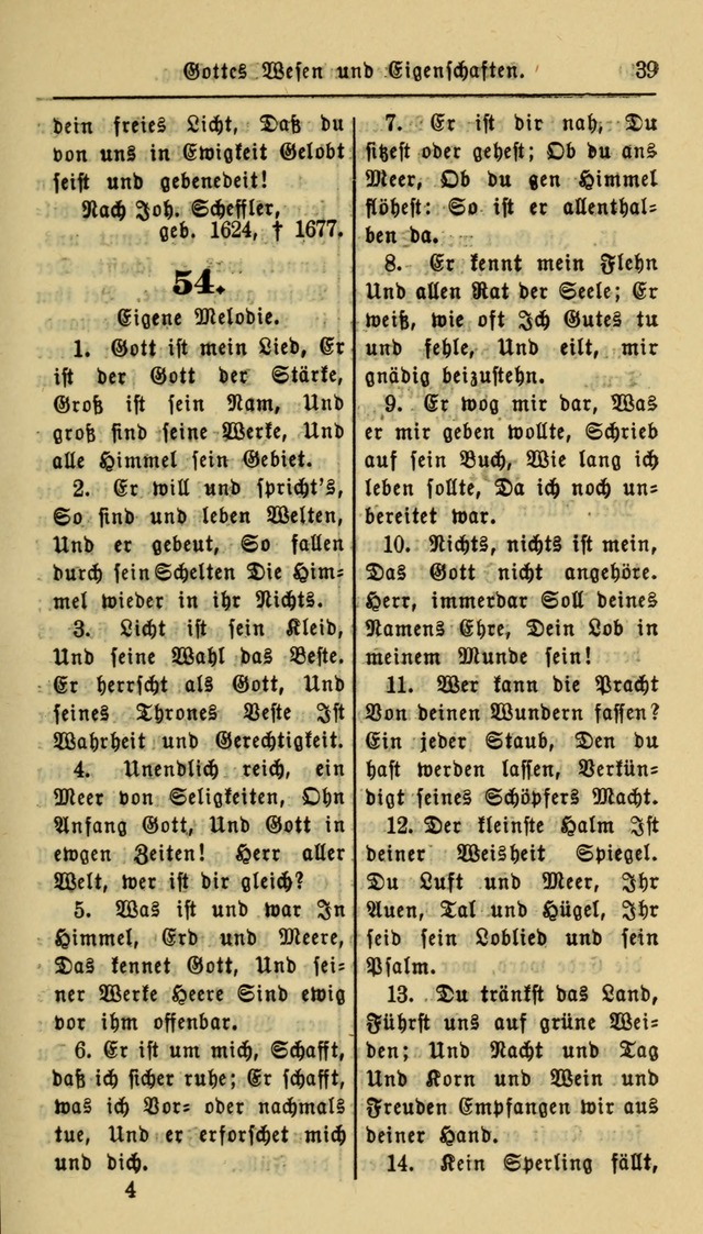Gesangbuch der Evangelischen Kirche: herausgegeben von der Deutschen Evangelischen Synode von Nord-Amerika page 39