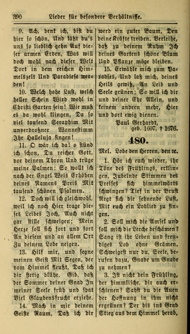Gesangbuch der Evangelischen Kirche: herausgegeben von der Deutschen Evangelischen Synode von Nord-Amerika page 390