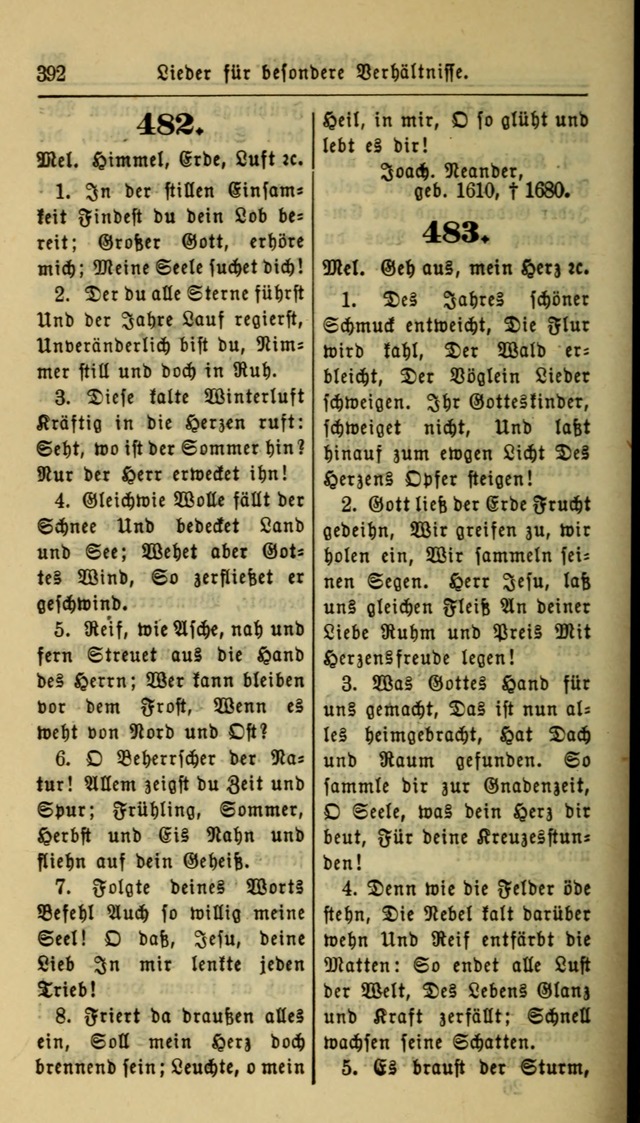 Gesangbuch der Evangelischen Kirche: herausgegeben von der Deutschen Evangelischen Synode von Nord-Amerika page 392