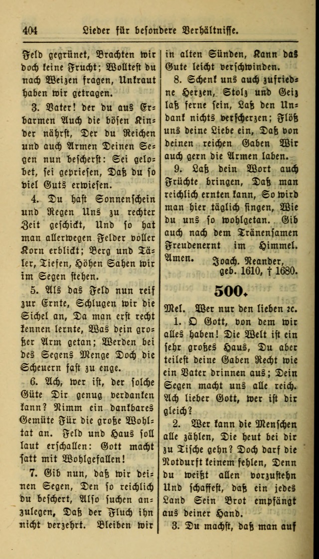 Gesangbuch der Evangelischen Kirche: herausgegeben von der Deutschen Evangelischen Synode von Nord-Amerika page 404