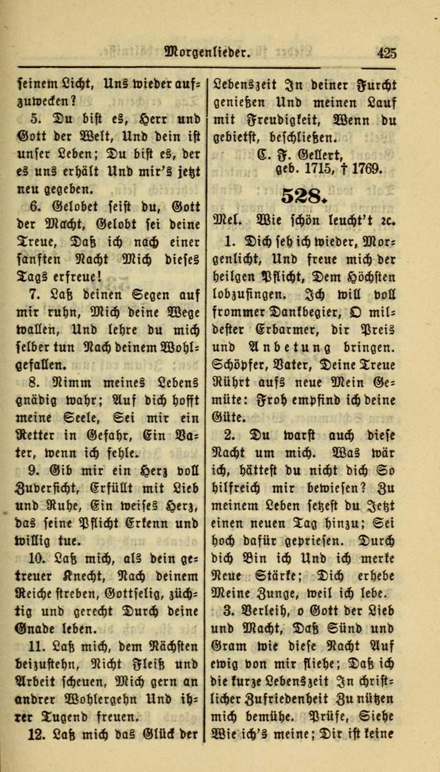 Gesangbuch der Evangelischen Kirche: herausgegeben von der Deutschen Evangelischen Synode von Nord-Amerika page 425