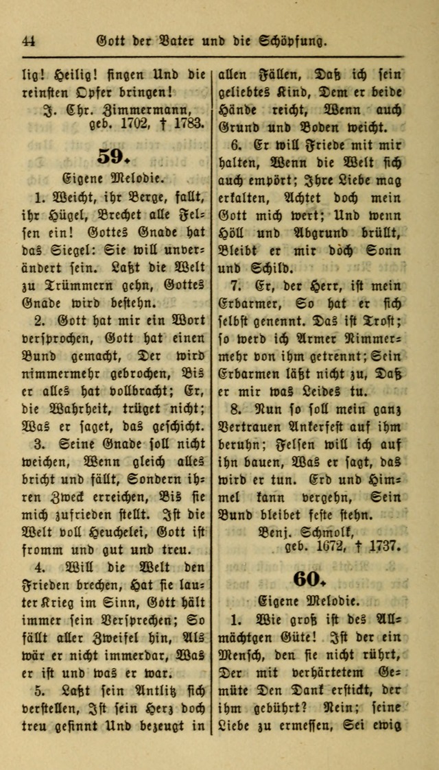 Gesangbuch der Evangelischen Kirche: herausgegeben von der Deutschen Evangelischen Synode von Nord-Amerika page 44