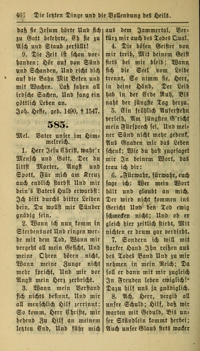 Gesangbuch der Evangelischen Kirche: herausgegeben von der Deutschen Evangelischen Synode von Nord-Amerika page 466