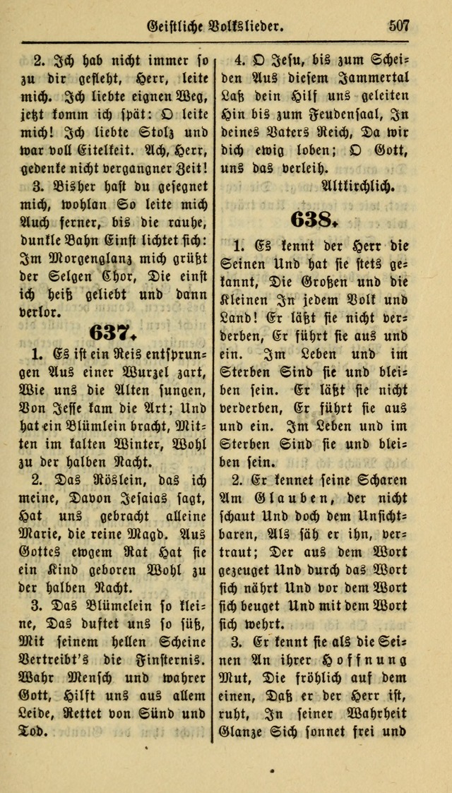 Gesangbuch der Evangelischen Kirche: herausgegeben von der Deutschen Evangelischen Synode von Nord-Amerika page 507
