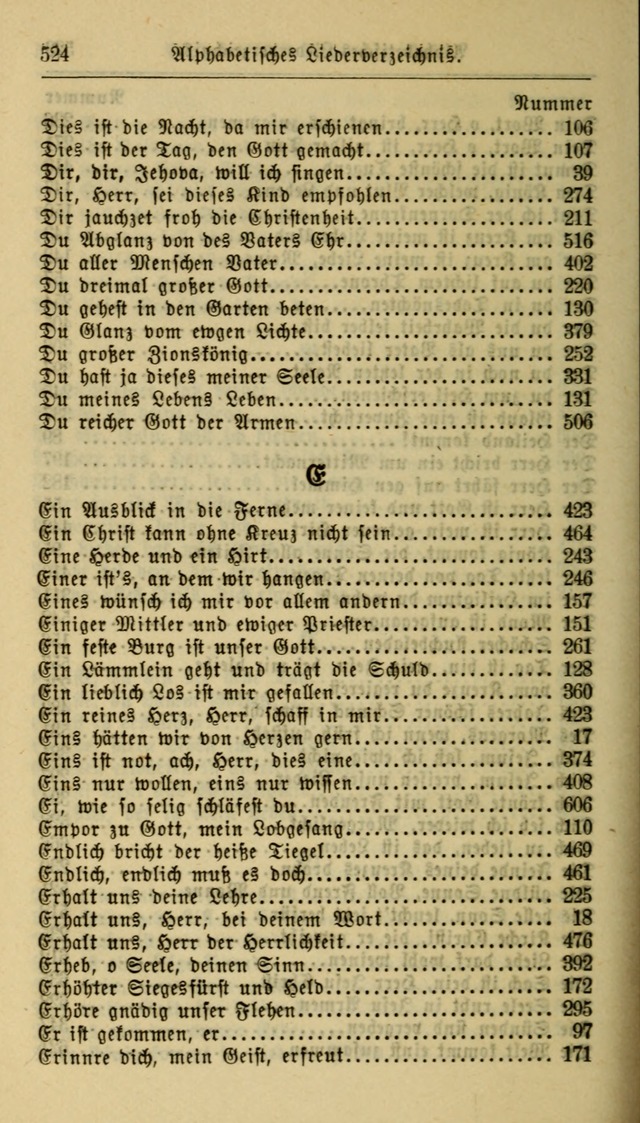 Gesangbuch der Evangelischen Kirche: herausgegeben von der Deutschen Evangelischen Synode von Nord-Amerika page 524
