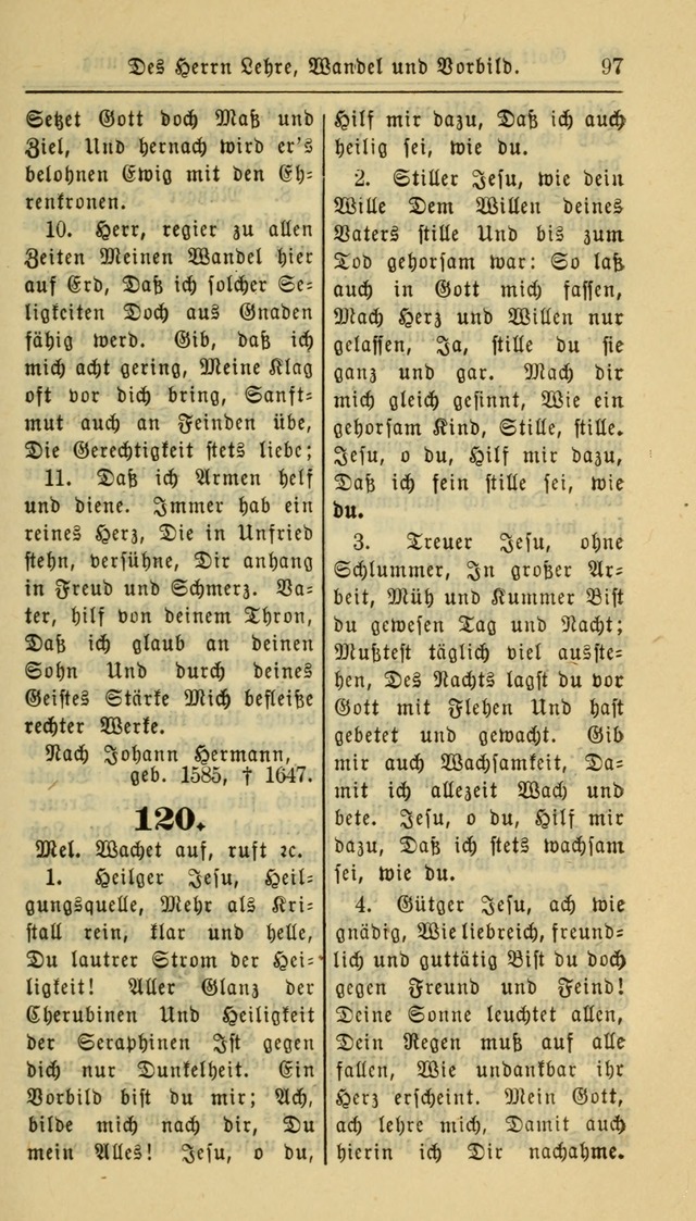 Gesangbuch der Evangelischen Kirche: herausgegeben von der Deutschen Evangelischen Synode von Nord-Amerika page 97