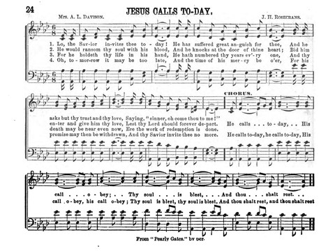 Gospel Echoes: A Choice Collection of Songs for Use in the Sunday-School, Prayer and Praise Meetings, and the Home Circle page 22