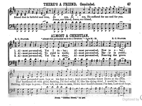 Gospel Echoes: A Choice Collection of Songs for Use in the Sunday-School, Prayer and Praise Meetings, and the Home Circle page 45