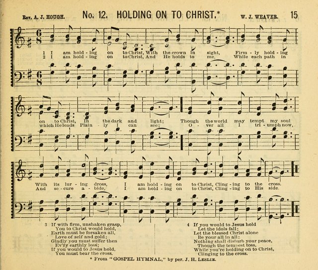 Grace and Glory: a choice collection of sacred songs, original and selected, for Sabbath-schools, revivals, etc. page 15