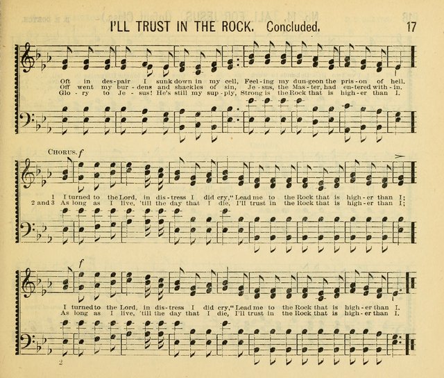 Grace and Glory: a choice collection of sacred songs, original and selected, for Sabbath-schools, revivals, etc. page 17