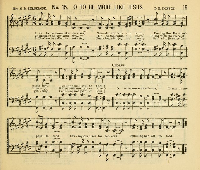 Grace and Glory: a choice collection of sacred songs, original and selected, for Sabbath-schools, revivals, etc. page 19