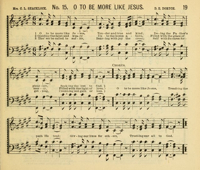 Grace and Glory: a choice collection of sacred songs, original and selected, for Sabbath-schools, revivals, etc. page 19