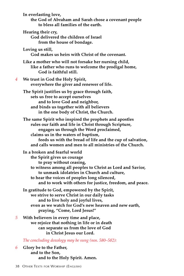 Glory to God: the Presbyterian Hymnal page 38