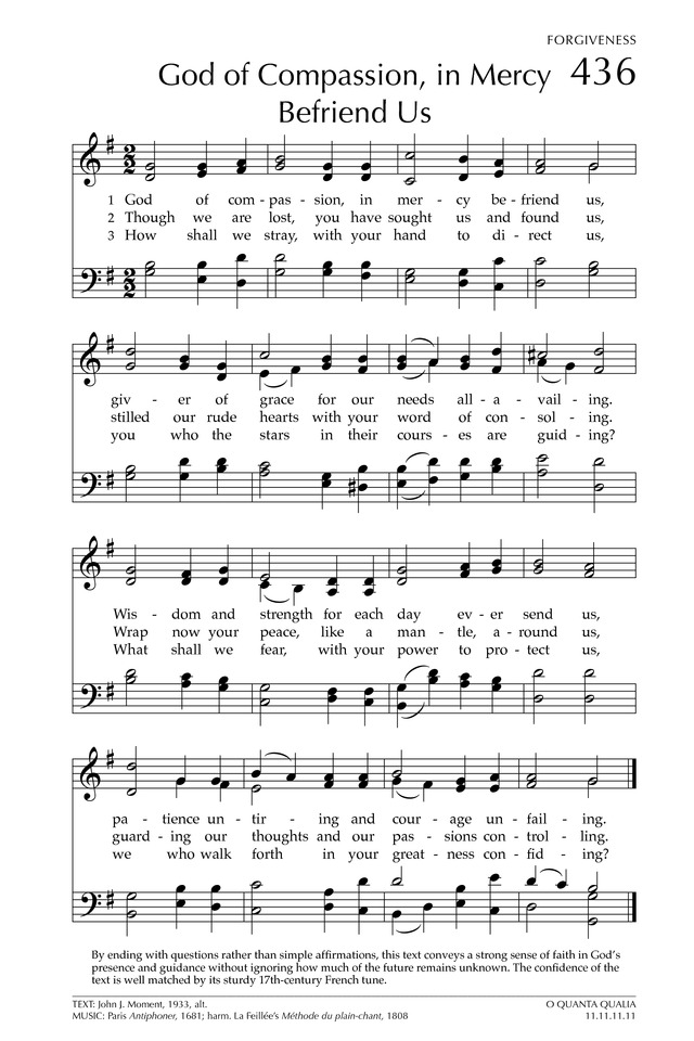 God of Compassion, in Mercy Befriend Us | Hymnary.org