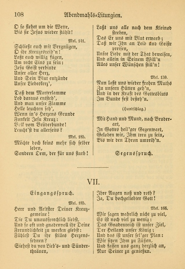 Gesangbuch der Evangelischen Brüdergemeinen in Nord Amerika (Neue vermehrte Aufl.) page 108