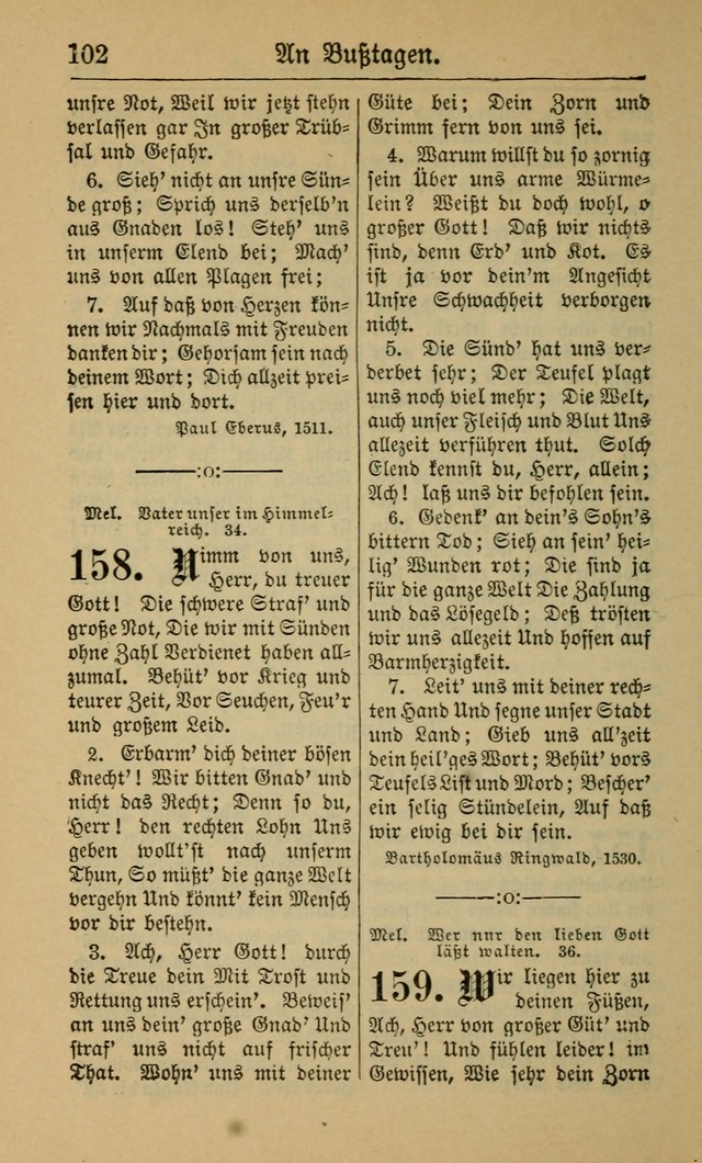 Gesangbuch für Gemeinden des Evangelisch-Lutherischen Bekenntnisses (14th ed.) page 102
