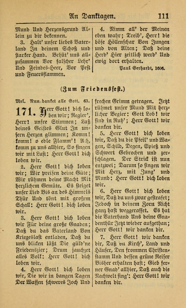 Gesangbuch für Gemeinden des Evangelisch-Lutherischen Bekenntnisses (14th ed.) page 111