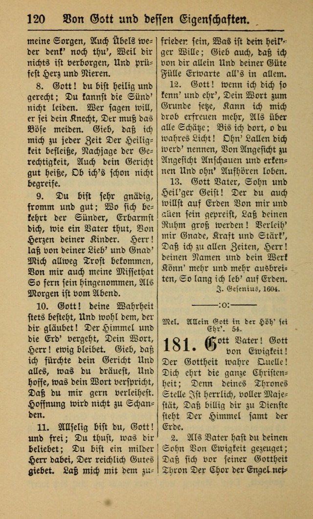 Gesangbuch für Gemeinden des Evangelisch-Lutherischen Bekenntnisses (14th ed.) page 120