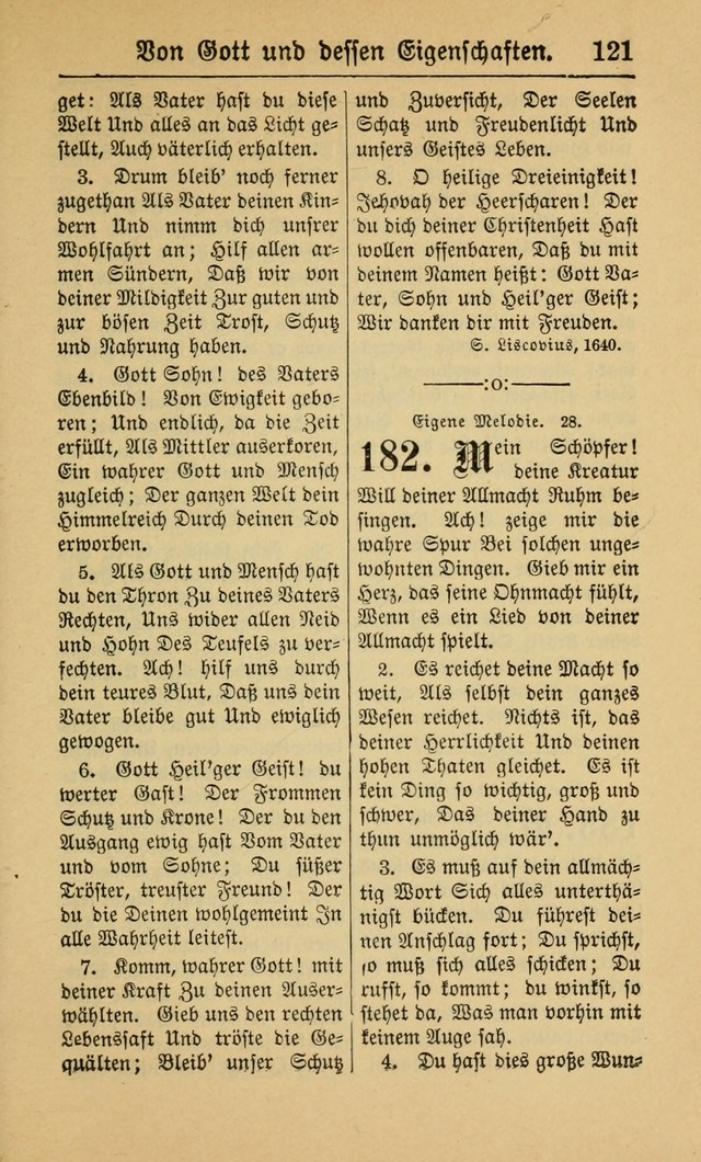 Gesangbuch für Gemeinden des Evangelisch-Lutherischen Bekenntnisses (14th ed.) page 121