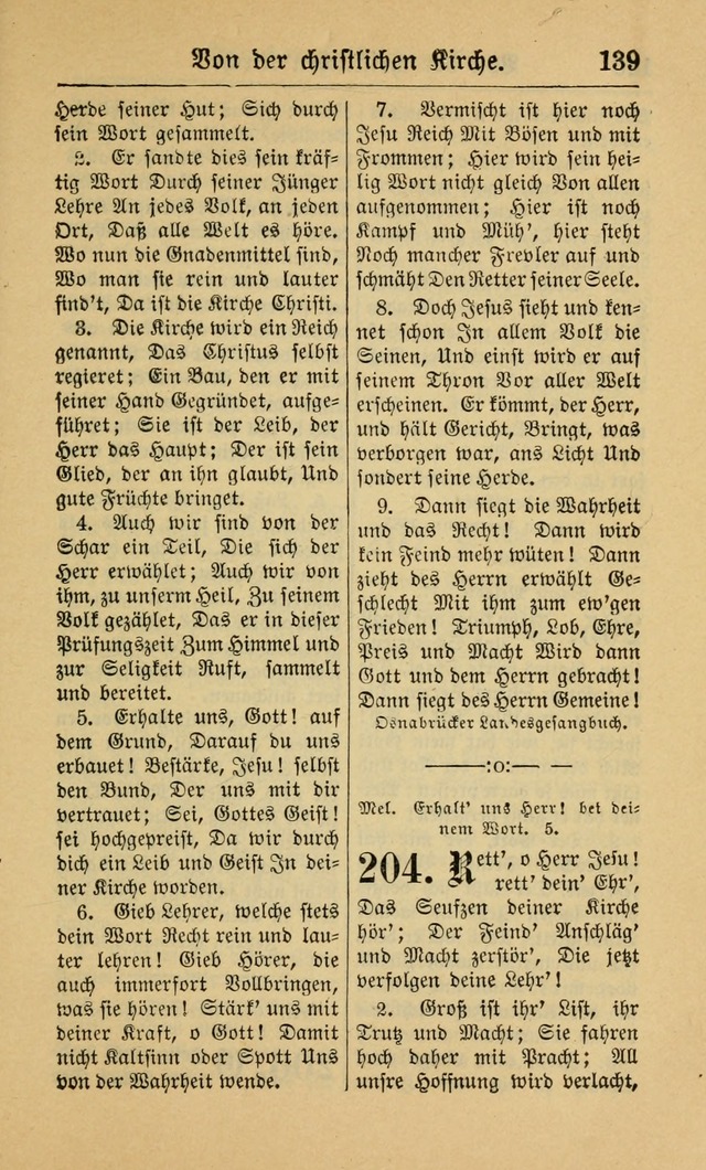 Gesangbuch für Gemeinden des Evangelisch-Lutherischen Bekenntnisses (14th ed.) page 139