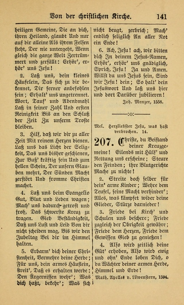 Gesangbuch für Gemeinden des Evangelisch-Lutherischen Bekenntnisses (14th ed.) page 141