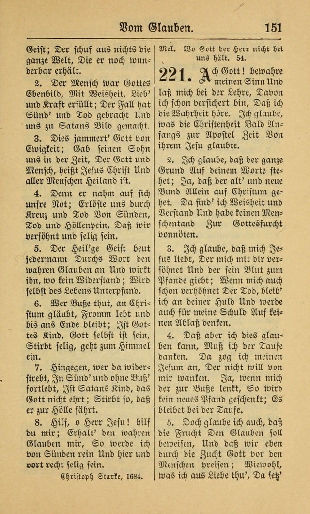 Gesangbuch für Gemeinden des Evangelisch-Lutherischen Bekenntnisses (14th ed.) page 151
