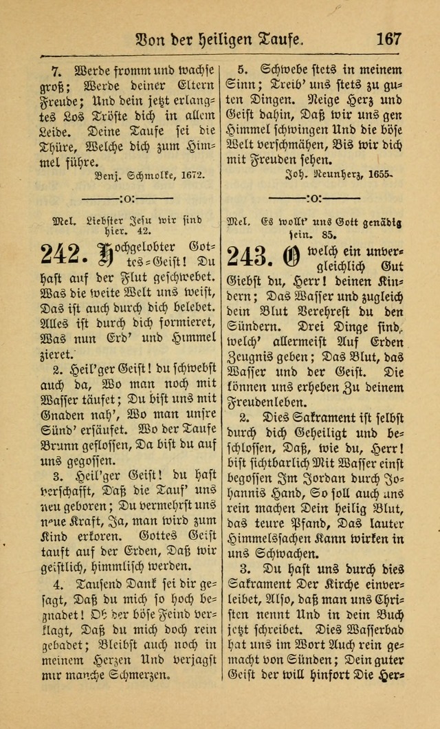 Gesangbuch für Gemeinden des Evangelisch-Lutherischen Bekenntnisses (14th ed.) page 167