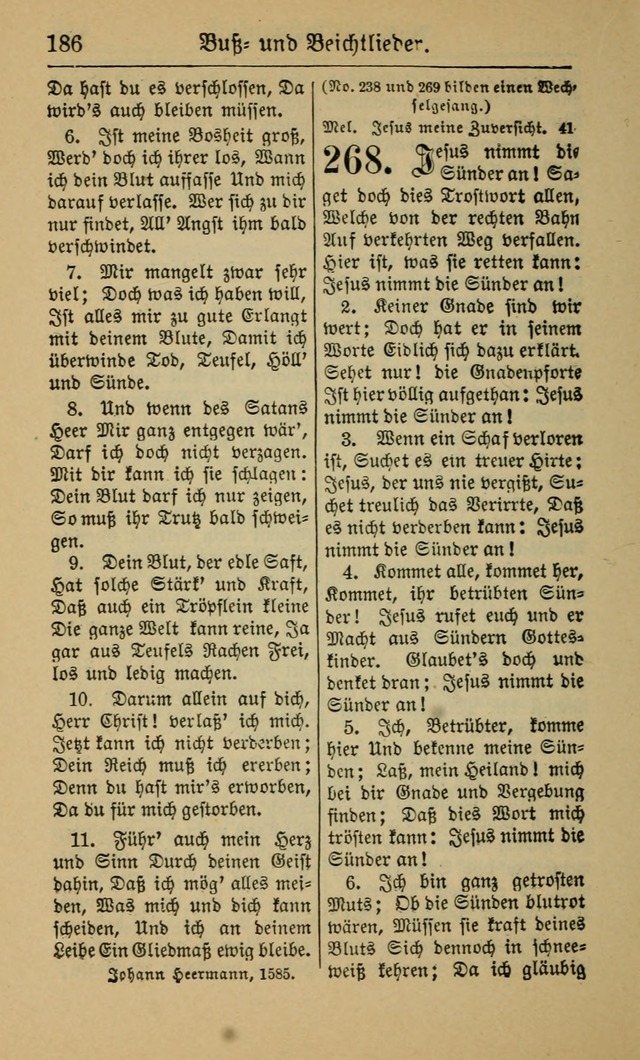 Gesangbuch für Gemeinden des Evangelisch-Lutherischen Bekenntnisses (14th ed.) page 186