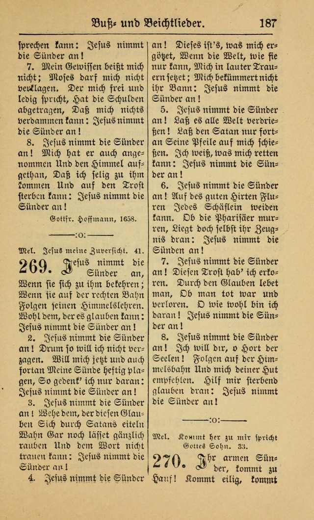 Gesangbuch für Gemeinden des Evangelisch-Lutherischen Bekenntnisses (14th ed.) page 187