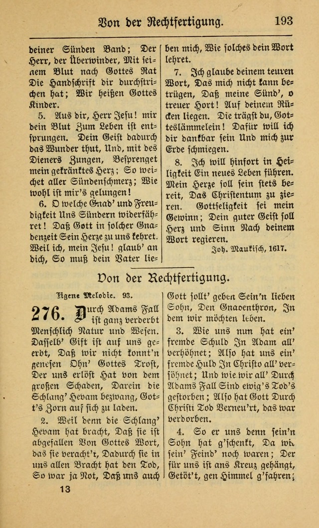Gesangbuch für Gemeinden des Evangelisch-Lutherischen Bekenntnisses (14th ed.) page 193